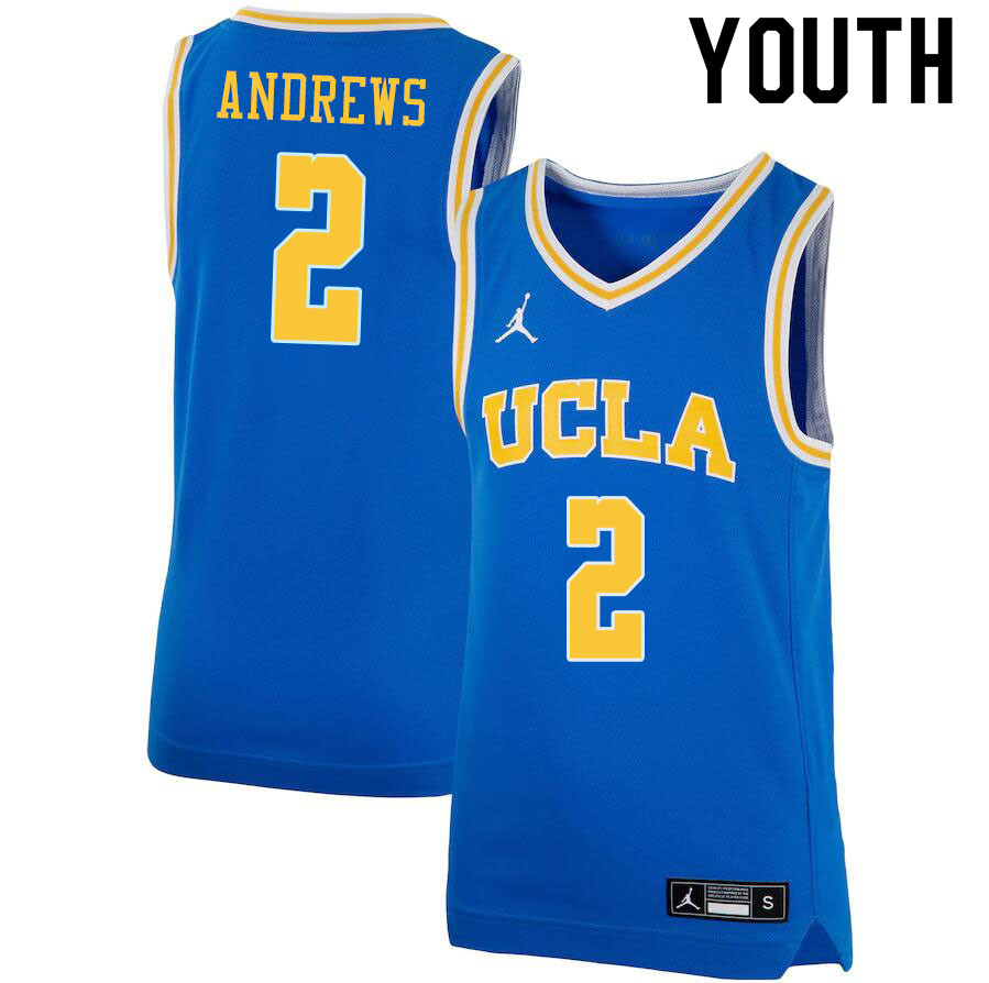 Jordan Brand Youth #2 Dylan Andrews UCLA Bruins College Basketball Jerseys Sale-Blue